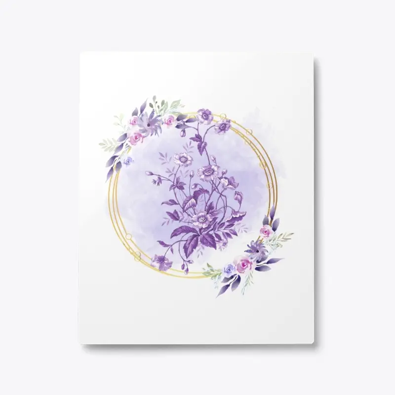 Lavender w/ Gold Frame - Wall Art