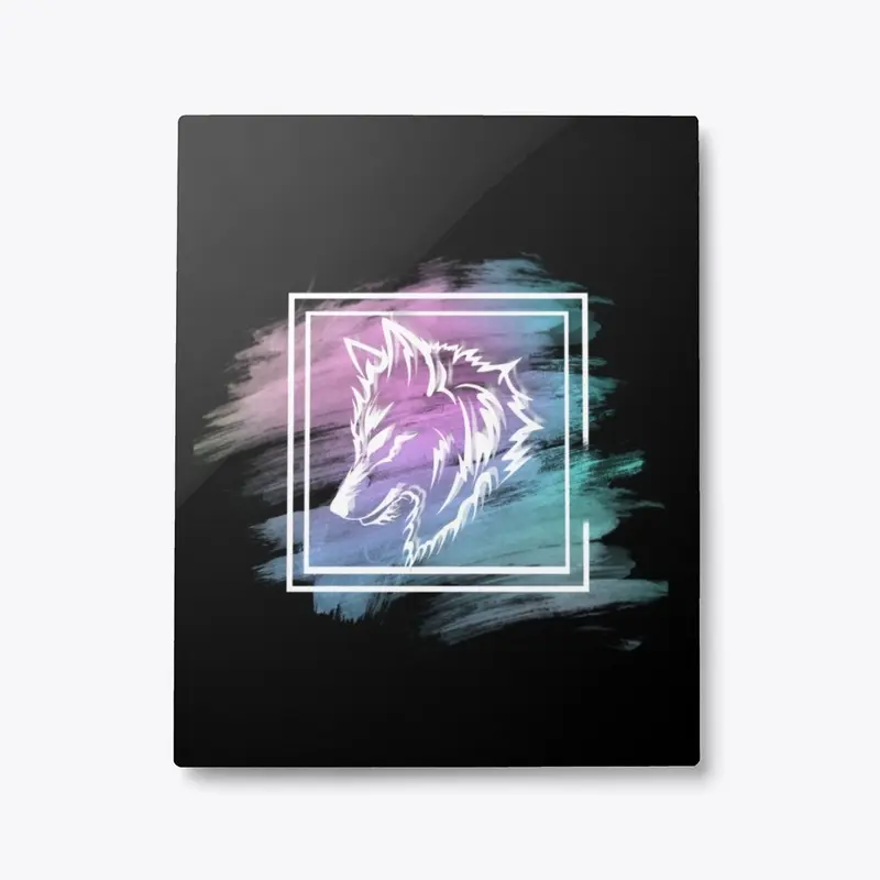 Wolf w/ Gradient - Wall Art