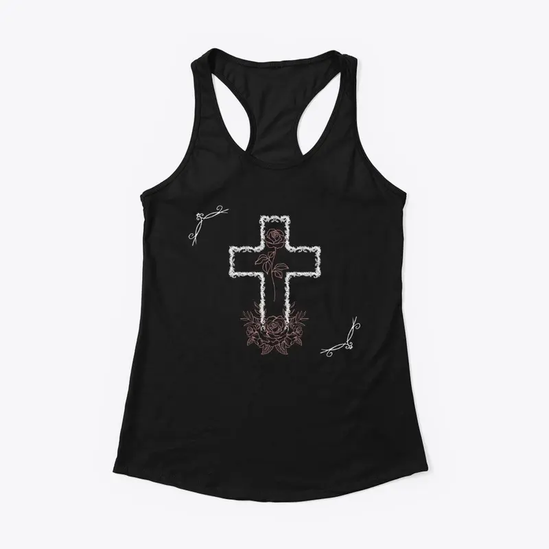 Cross w/ Roses - Women's Tank